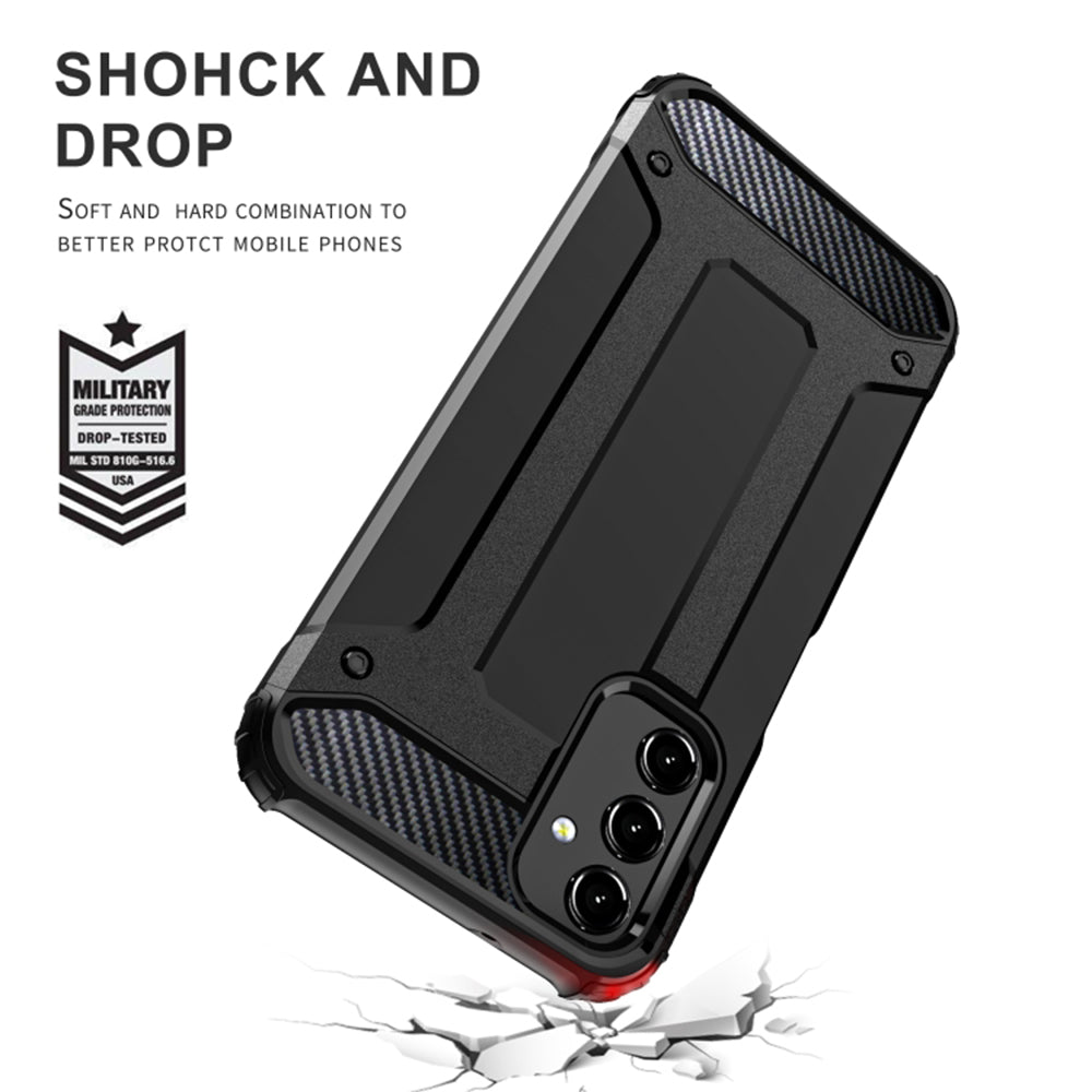 Fodral för Samsung Galaxy A05s A057, Techsuit, Hybrid Armor, Svart