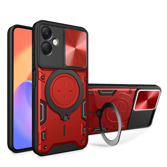 Fodral för Samsung Galaxy A06 A065, Techsuit, CamGuard Pro, Röd
