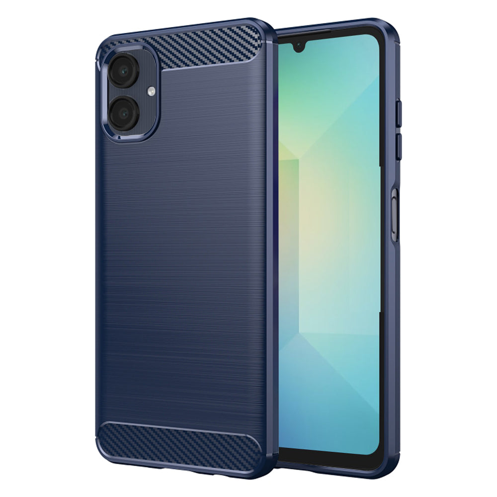 Fodral för Samsung Galaxy A06 A065, Techsuit, Kolfiber, Blå