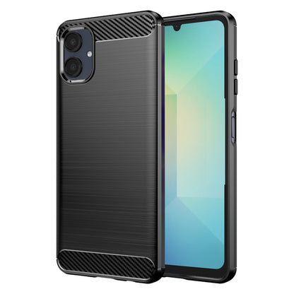Fodral för Samsung Galaxy A06 A065, Techsuit, Kolfiber, Svart