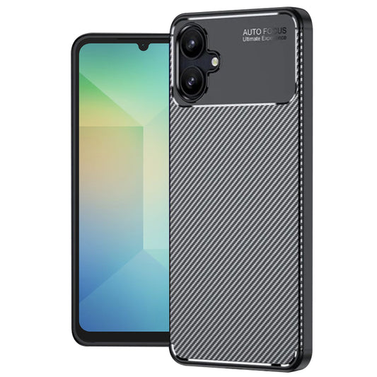 Fodral för Samsung Galaxy A06 A065, Techsuit, CarbonFiber, Svart