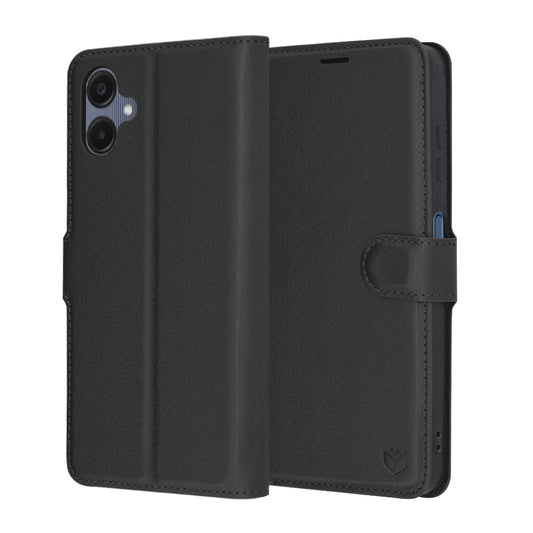 Case for Samsung Galaxy A06 A065, Techsuit, Leather Folio, Black