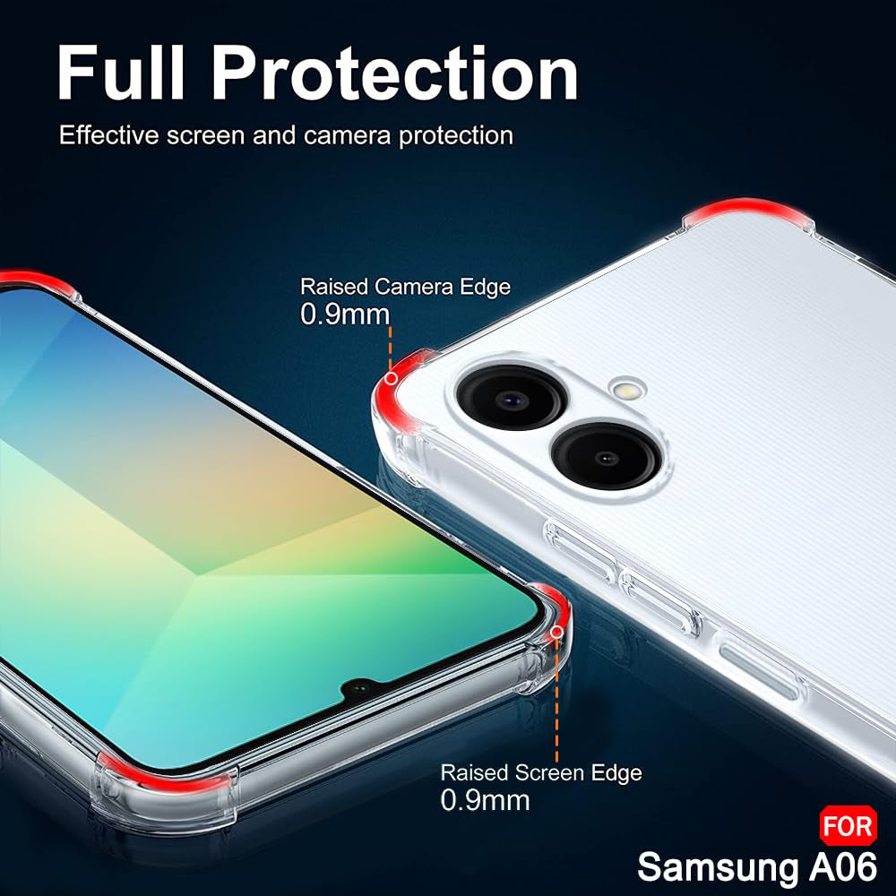 Fodral för Samsung Galaxy A06 A065, Techsuit, Stötsäker Klar, Transparent