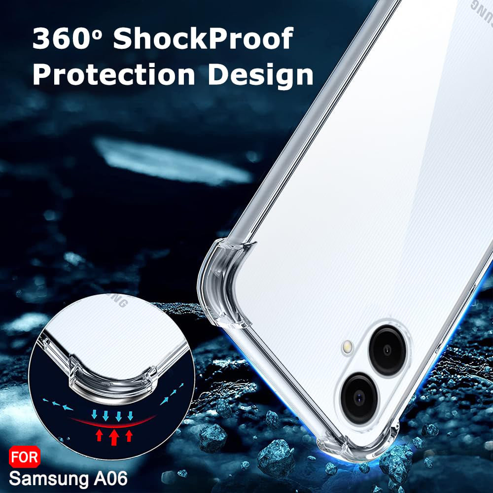 Fodral för Samsung Galaxy A06 A065, Techsuit, Stötsäker Klar, Transparent