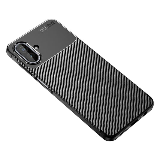 Fodral för Samsung Galaxy A07 4G A075, Techsuit, CarbonFiber, Svart