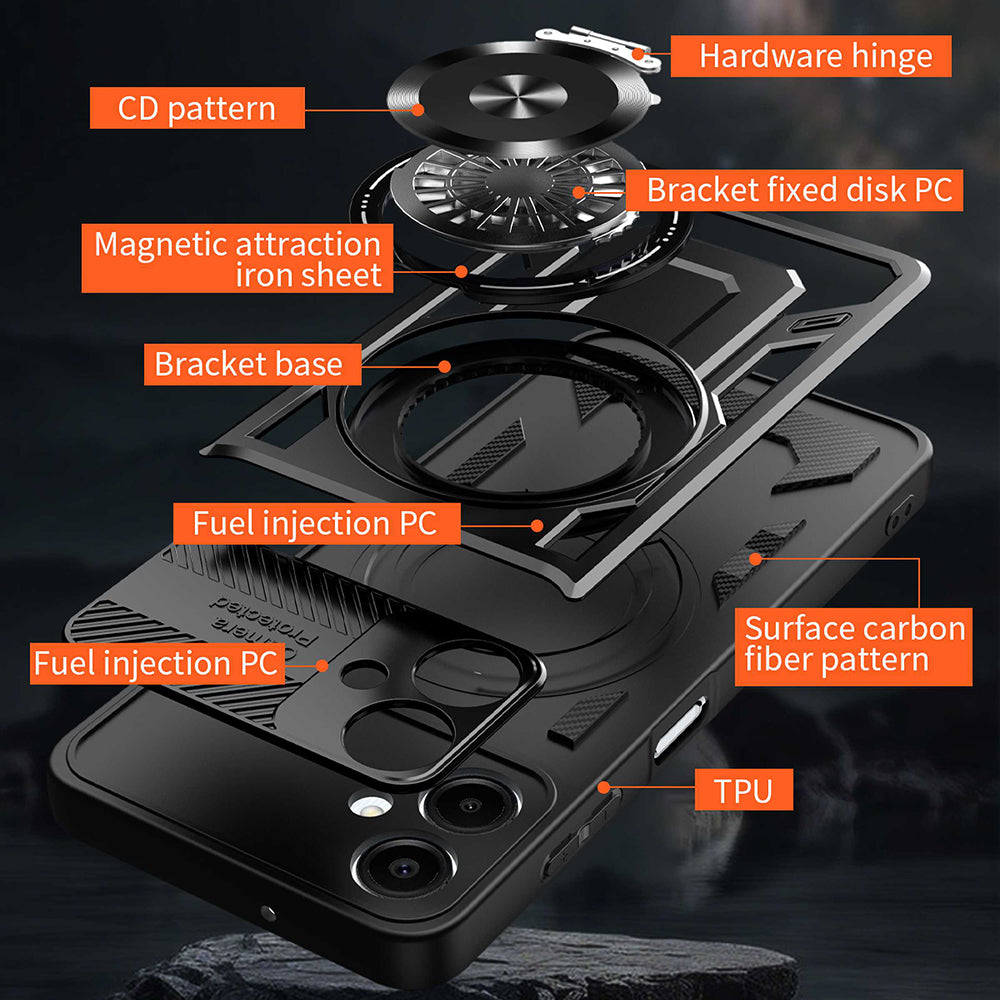 Fodral för Samsung Galaxy A07 4G A075, Techsuit, RuggedCam, Blå