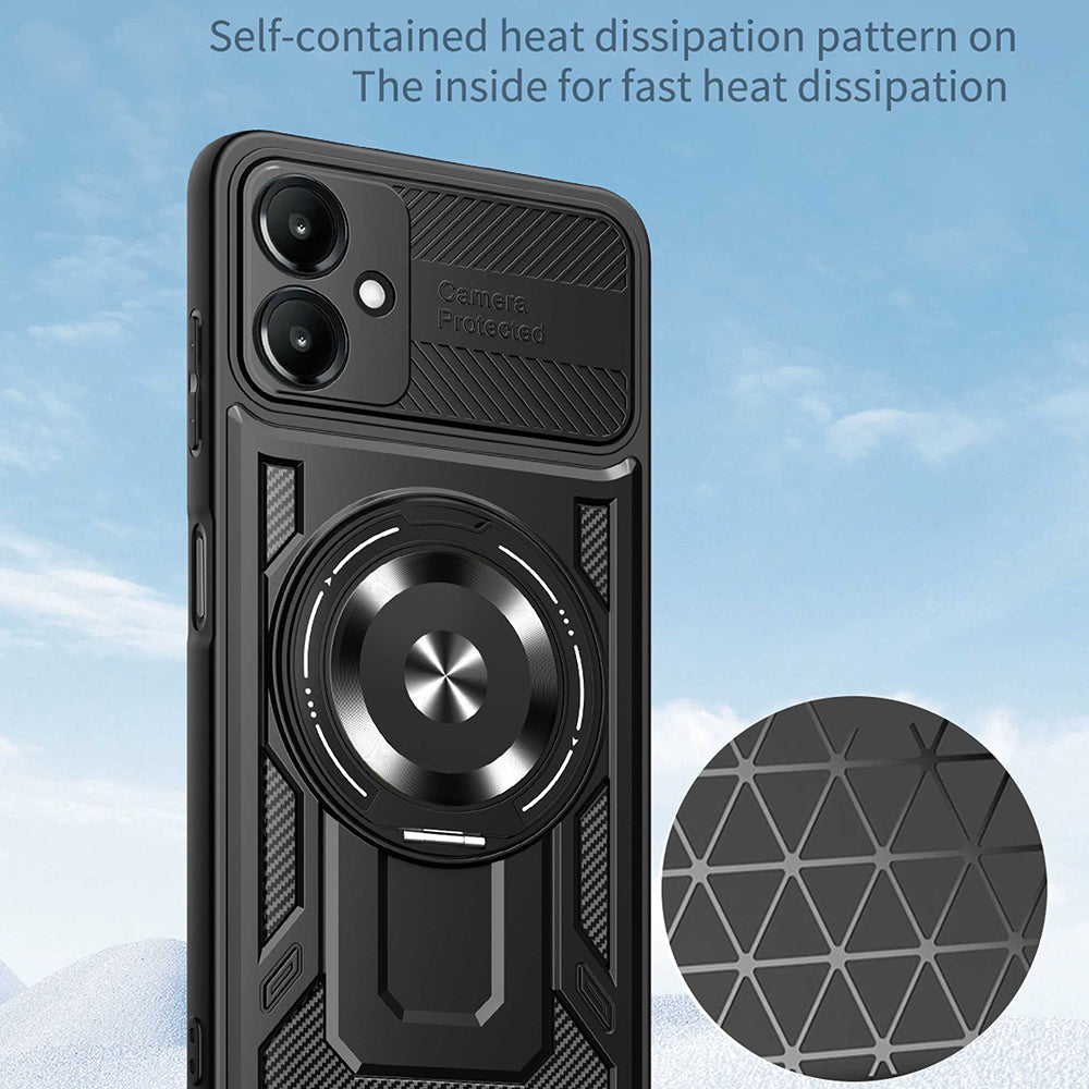 Fodral för Samsung Galaxy A07 4G A075, Techsuit, RuggedCam, Grå