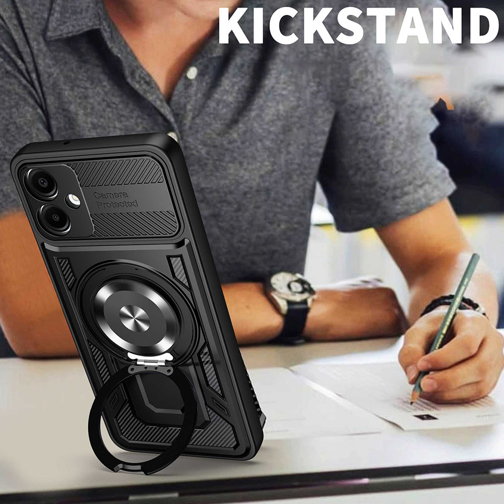 Fodral för Samsung Galaxy A07 4G A075, Techsuit, RuggedCam, Svart