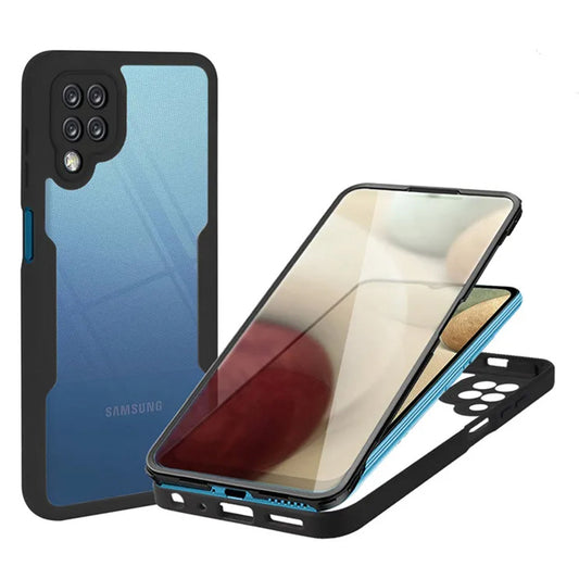 Fodral för Samsung Galaxy A12 A125, Techsuit, ColorVerse 360, Svart