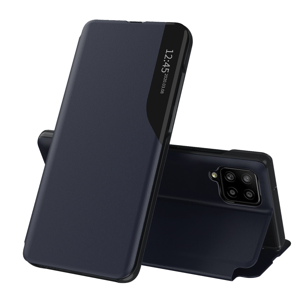 Fodral för Samsung Galaxy A12 Nacho A127 / A12 A125, Techsuit, eFold, Mörkblå
