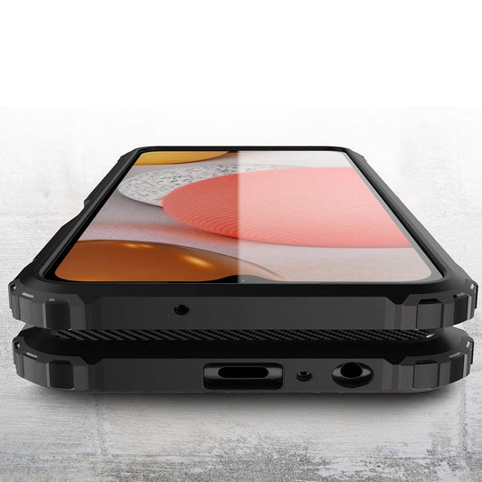 Fodral för Samsung Galaxy A12 Nacho A127 / A12 A125, Techsuit, Hybrid Armor, Svart