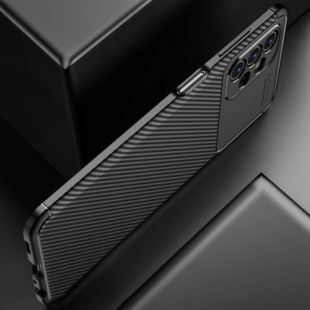 Fodral för Samsung Galaxy A13 A135, Techsuit, CarbonFiber, Svart