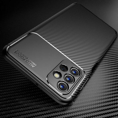 Fodral för Samsung Galaxy A13 A135, Techsuit, CarbonFiber, Svart