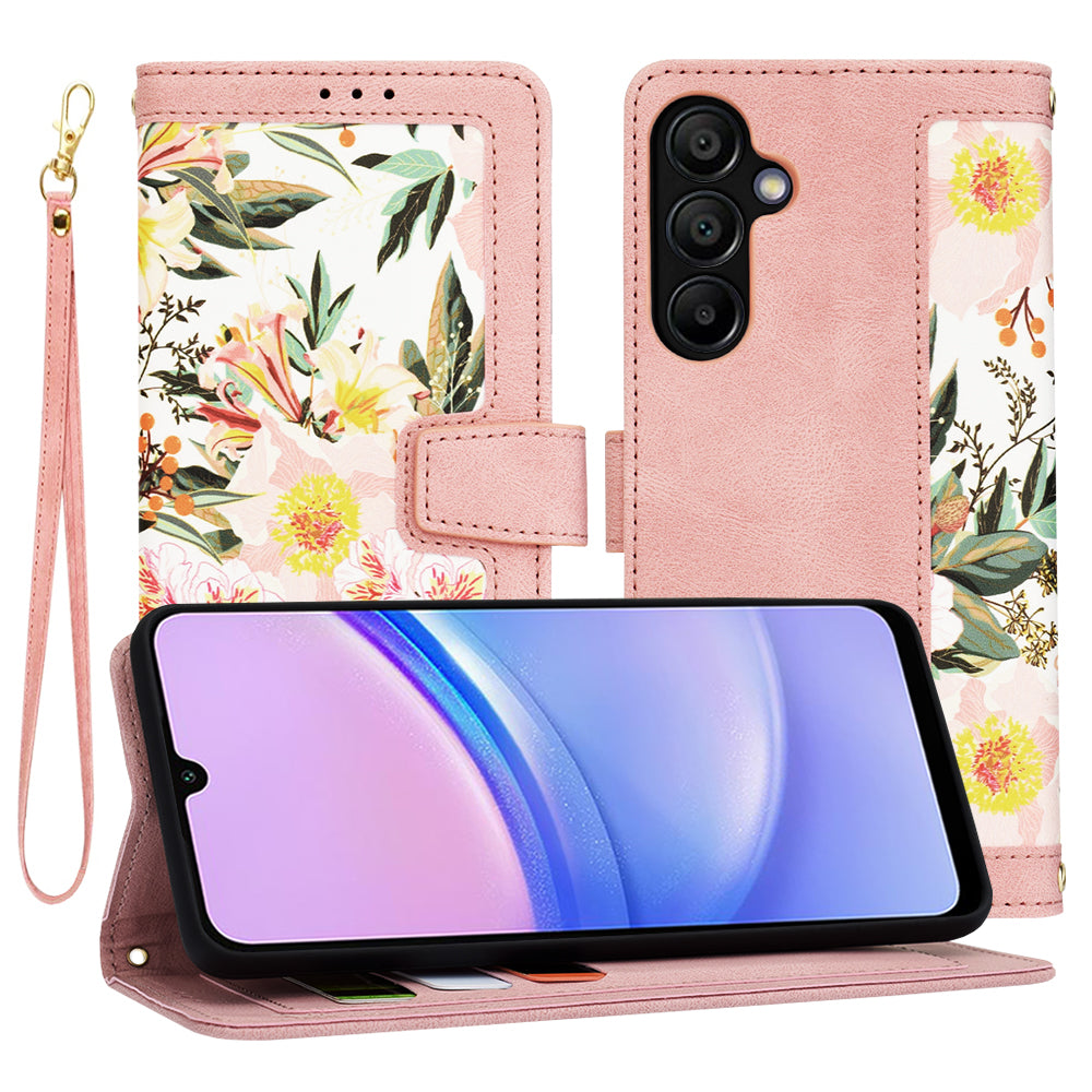 Fodral för Samsung Galaxy A15 5G A156 / A15 A155, Techsuit, FlipCraft, Rosa