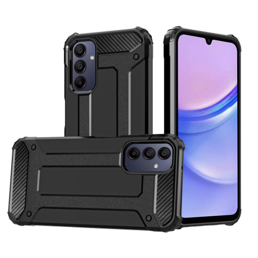 Fodral för Samsung Galaxy A15 5G A156 / A15 A155, Techsuit, Hybrid Armor, Svart