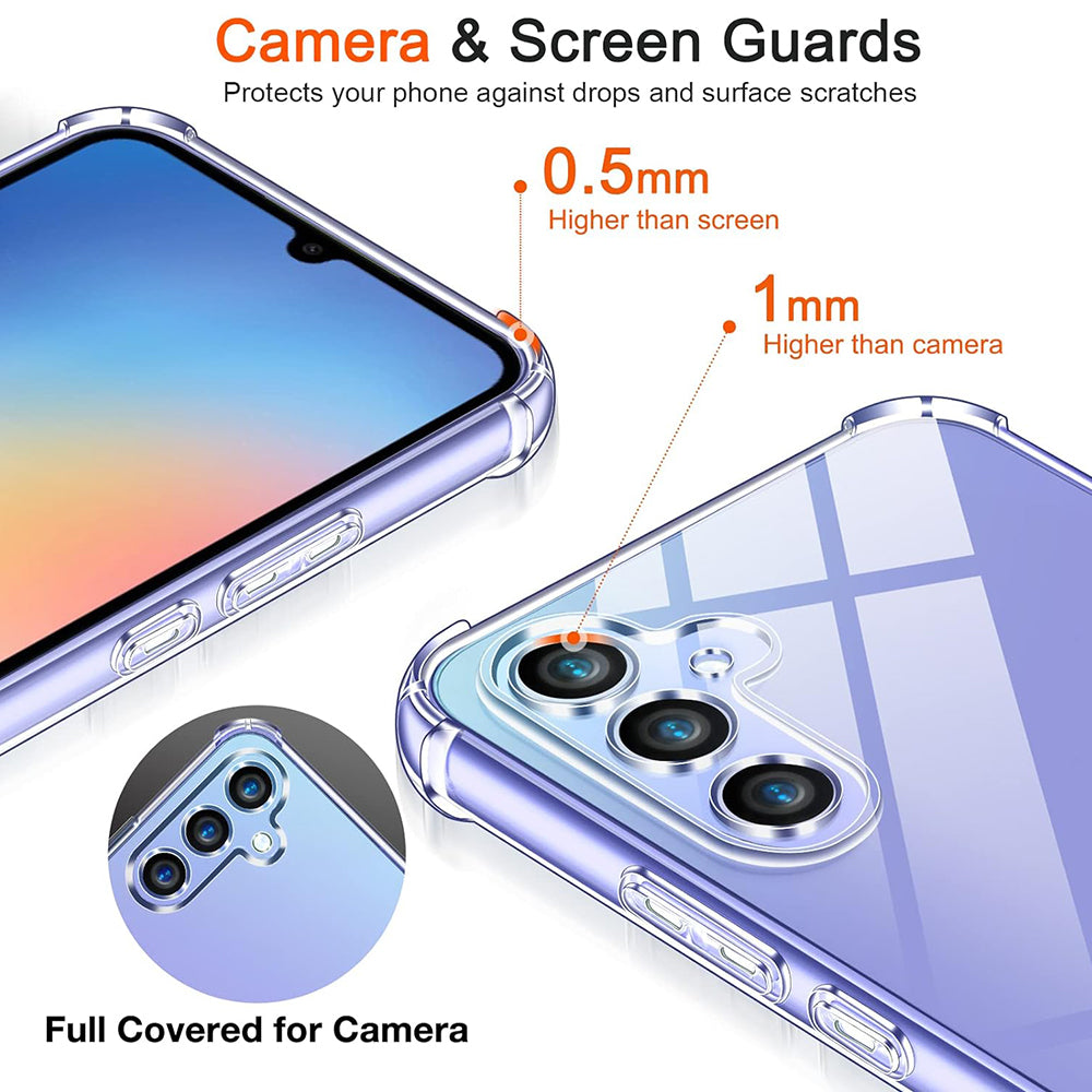 Fodral för Samsung Galaxy A15 5G A156 / A15 A155, Techsuit, Stötsäker Klar, Transparent