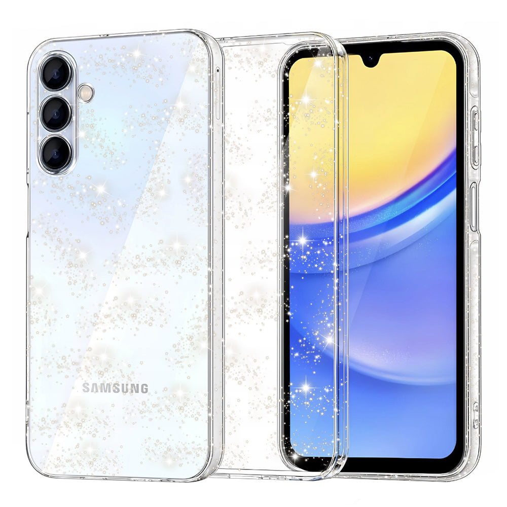 Fodral för Samsung Galaxy A15 5G A156 / A15 A155, Techsuit, SparkleSkin, Transparent