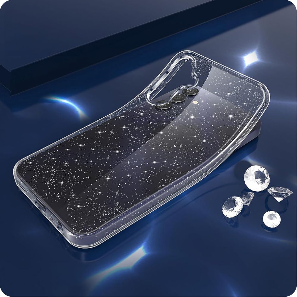 Fodral för Samsung Galaxy A15 5G A156 / A15 A155, Techsuit, SparkleSkin, Transparent