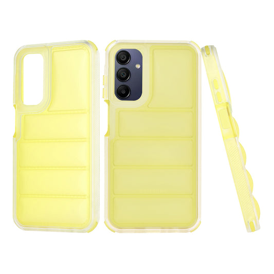 Fodral för Samsung Galaxy A15 5G A156 / A15 A155, Techsuit, Wave Shield, Gul
