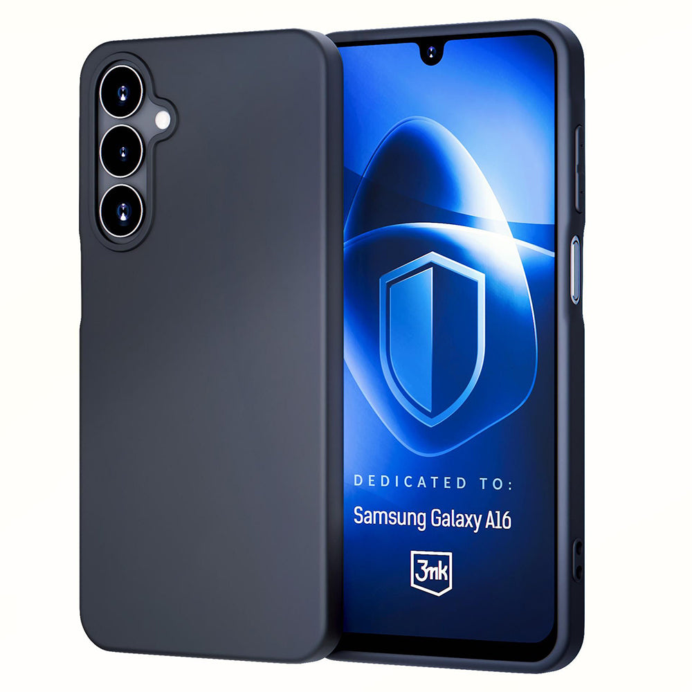 Skyddsfodral för Samsung Galaxy A16 5G A166 / A16 4G A165, 3MK, Matt Svart
