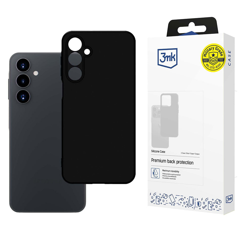 Fodral för Samsung Galaxy A16 5G A166 / A16 4G A165, 3MK, silikon, svart