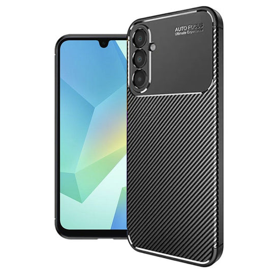 Fodral för Samsung Galaxy A16 5G A166 / A16 4G A165, Techsuit, CarbonFiber, Svart