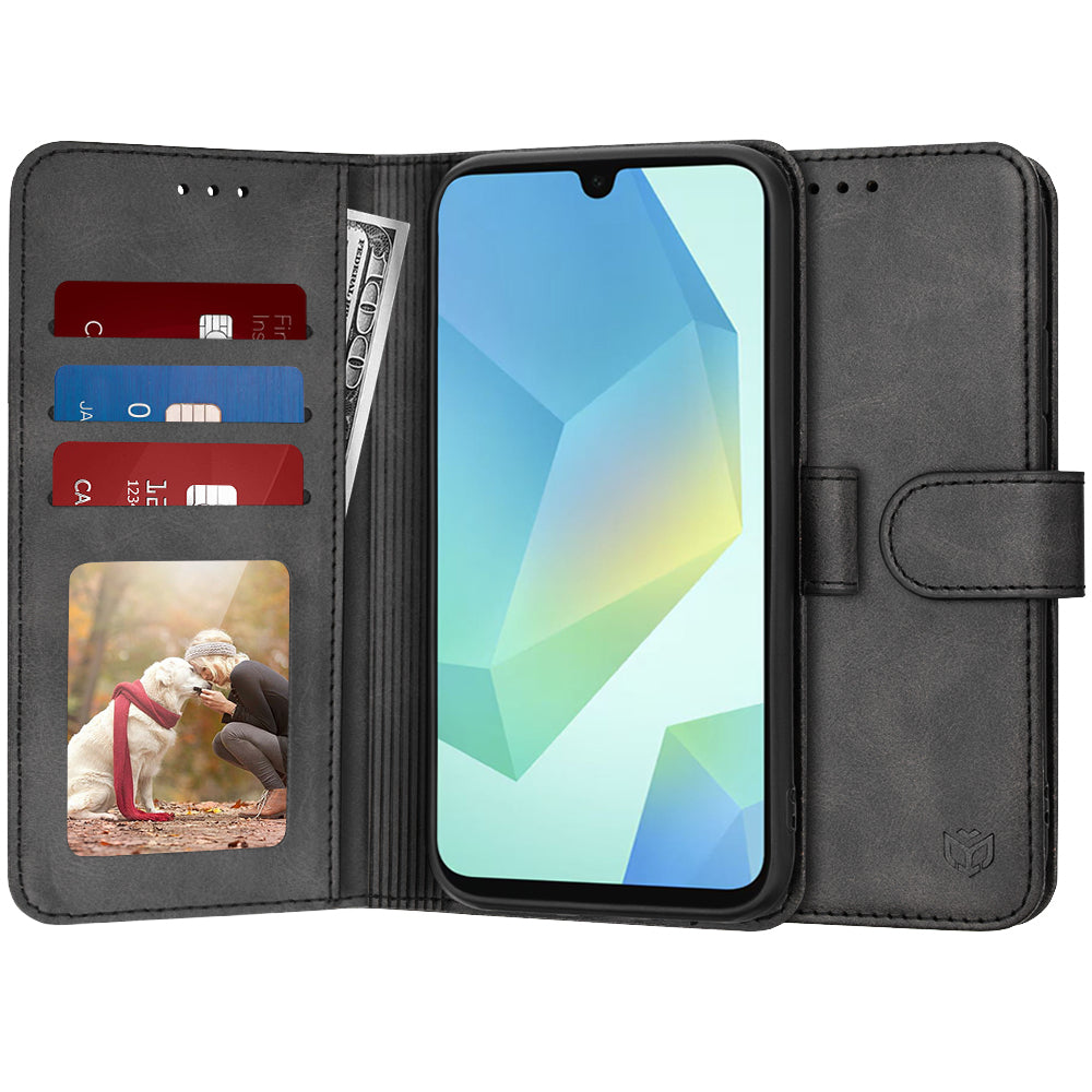 Fodral för Samsung Galaxy A16 5G A166 / A16 4G A165, Techsuit, Diary Book, Svart