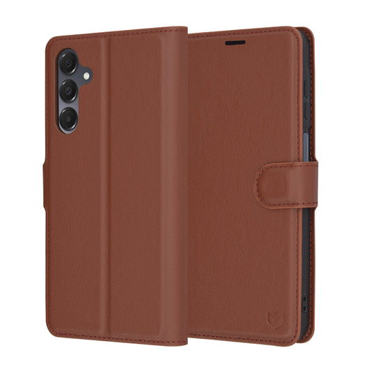 Fodral för Samsung Galaxy A16 5G A166 / A16 4G A165, Techsuit, Leather Folio, Brun