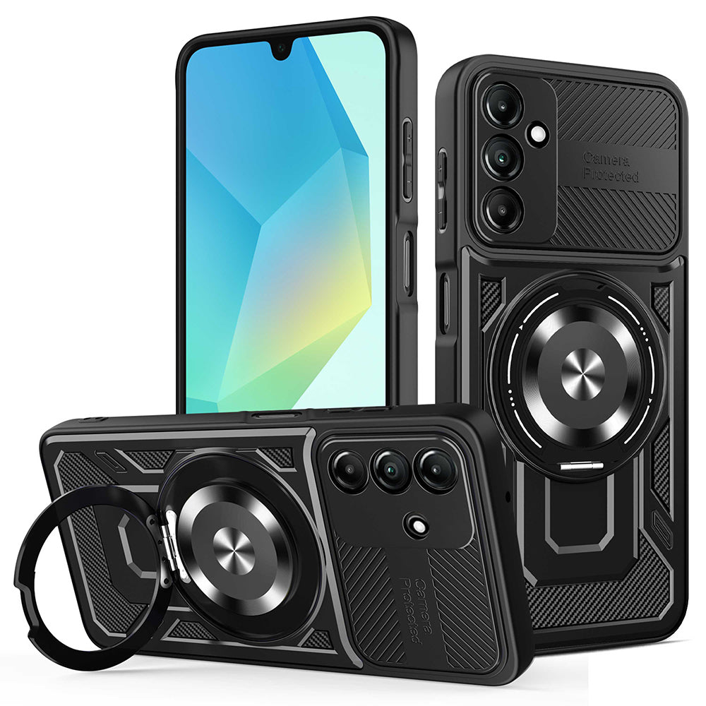 Fodral för Samsung Galaxy A16 5G A166 / A16 4G A165, Techsuit, RuggedCam, Svart
