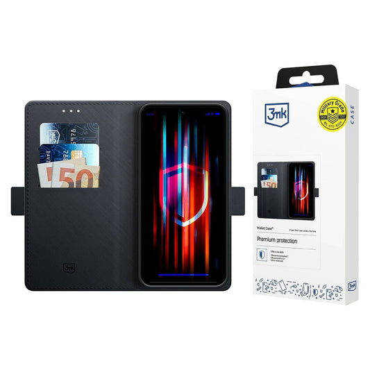 Fodral för Samsung Galaxy A17 4G / A17 5G, 3MK, Plånbok, Svart