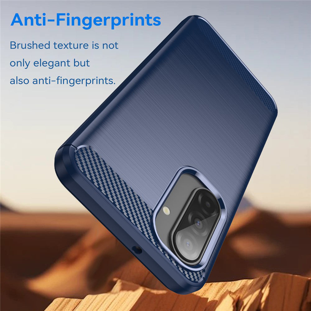 Fodral för Samsung Galaxy A17 5G, Techsuit, Kolfiber, Blå