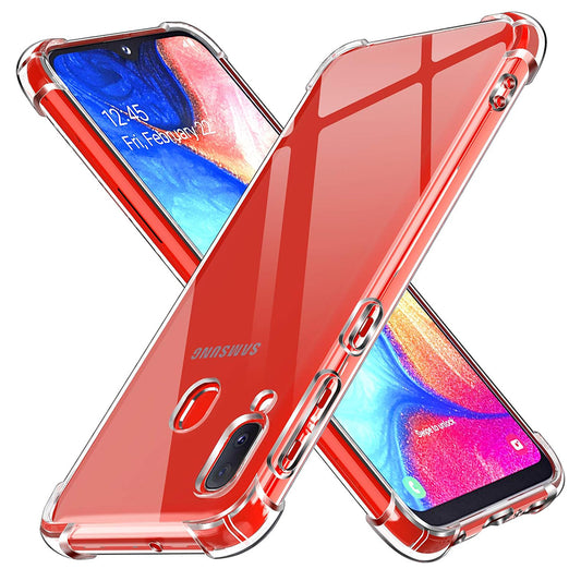 Fodral för Samsung Galaxy A20e A202, Techsuit, Stötsäker Klar, Transparent