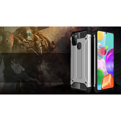 Fodral för Samsung Galaxy A21s A217, Techsuit, Hybrid Armor, Svart