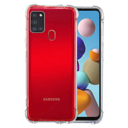 Fodral för Samsung Galaxy A21s A217, Techsuit, Stötsäker Klar, Transparent