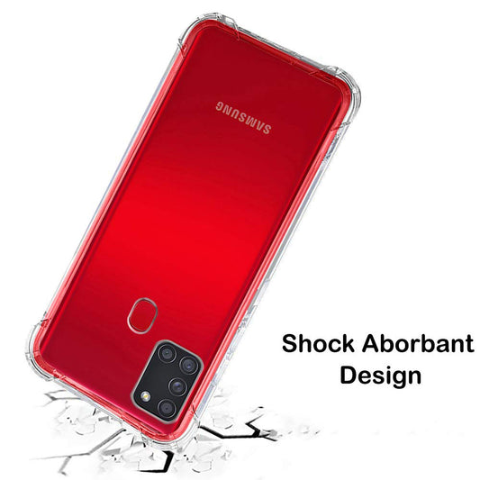 Fodral för Samsung Galaxy A21s A217, Techsuit, Stötsäker Klar, Transparent