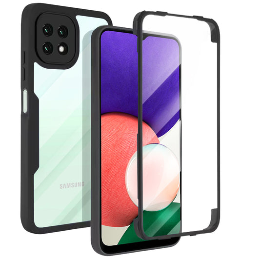 Fodral för Samsung Galaxy A22 5G A226, Techsuit, ColorVerse 360, Svart