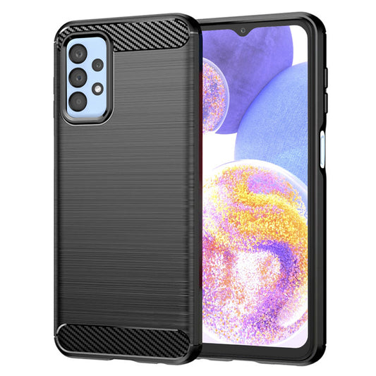 Mobilskal för Samsung Galaxy A23 5G A236 / A23 A235, Techsuit, Kolfiber, Svart