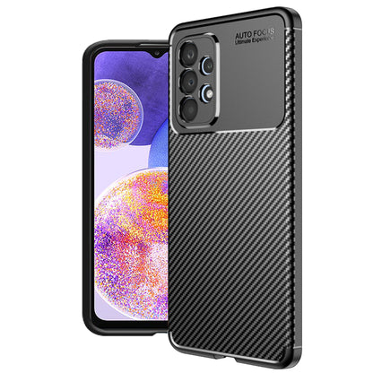 Fodral för Samsung Galaxy A23 5G A236 / A23 A235, Techsuit, CarbonFiber, Svart