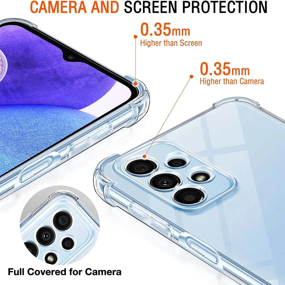 Fodral för Samsung Galaxy A23 5G A236 / A23 A235, Techsuit, Stötsäker Klar, Transparent