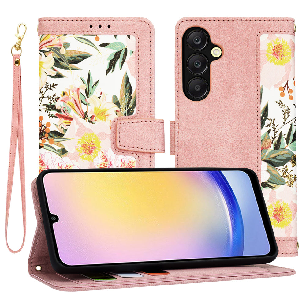 Fodral för Samsung Galaxy A25 A256, Techsuit, FlipCraft, Rosa