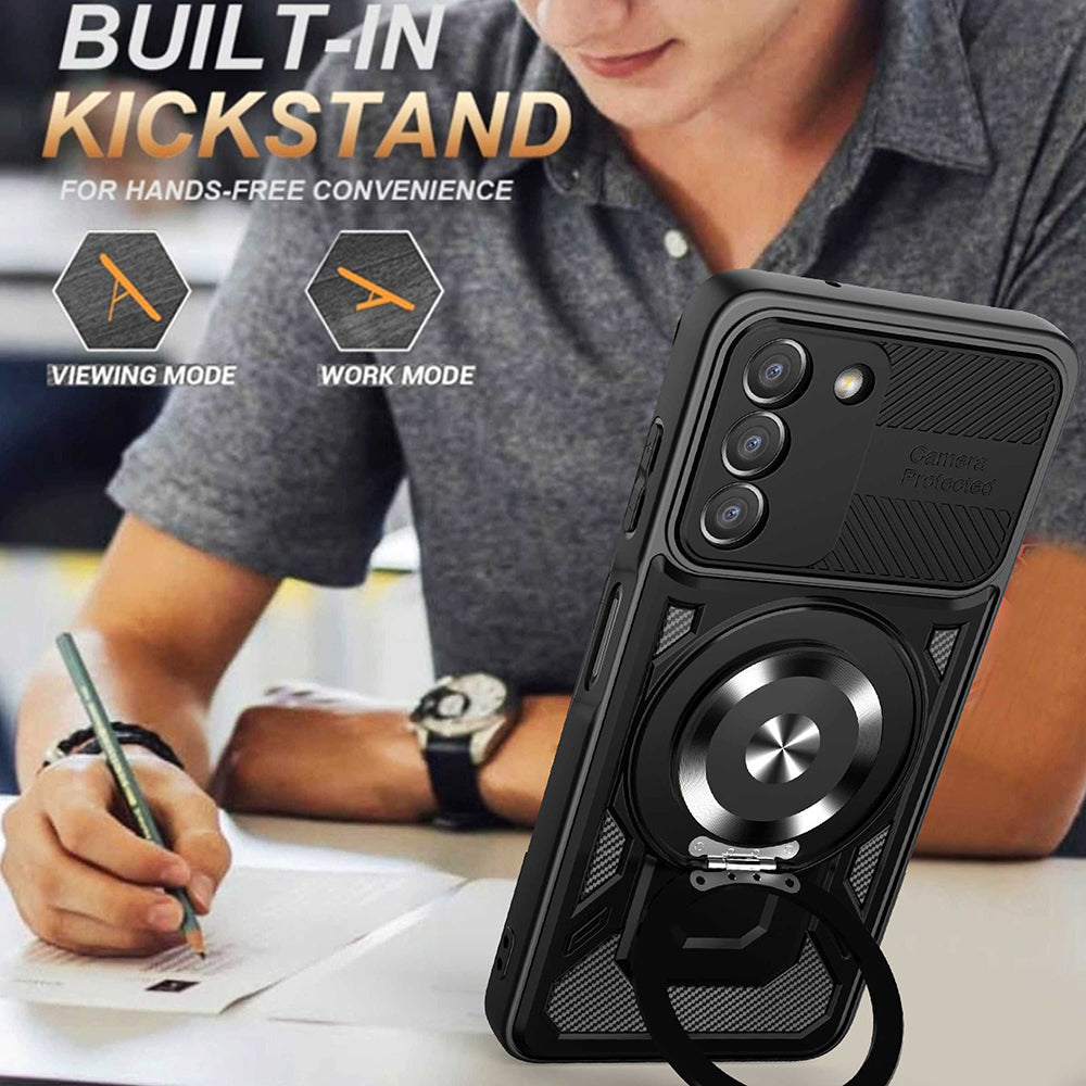 Fodral för Samsung Galaxy A25 A256, Techsuit, RuggedCam, Grå