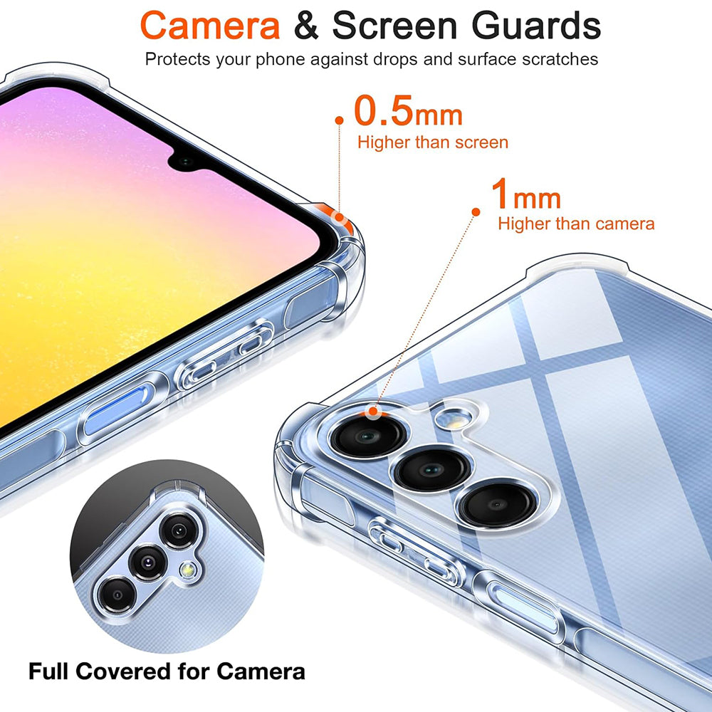 Fodral för Samsung Galaxy A25 A256, Techsuit, Stötsäker Klar, Transparent