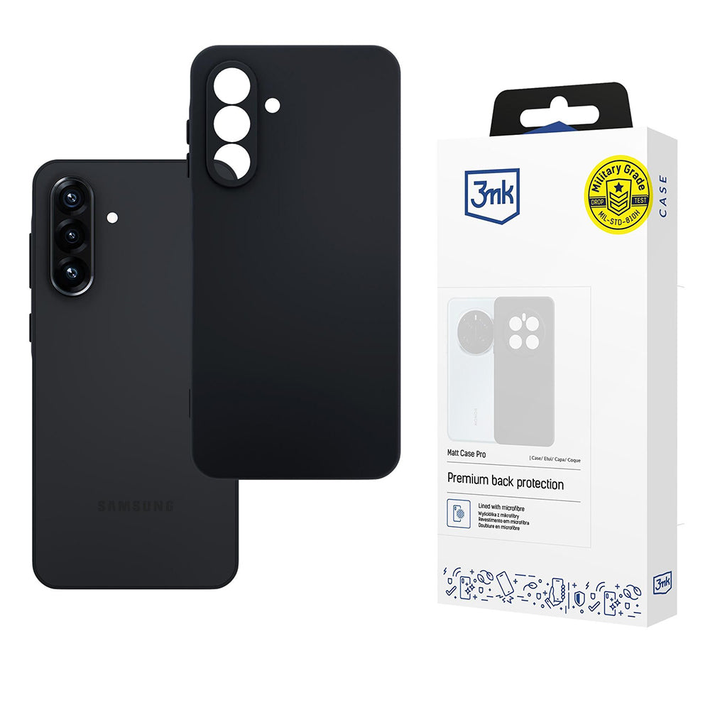 Fodral för Samsung Galaxy A26 A266, 3MK, Pro, Matt svart