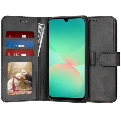 Fodral för Samsung Galaxy A26 A266, Techsuit, Diary Book, Svart