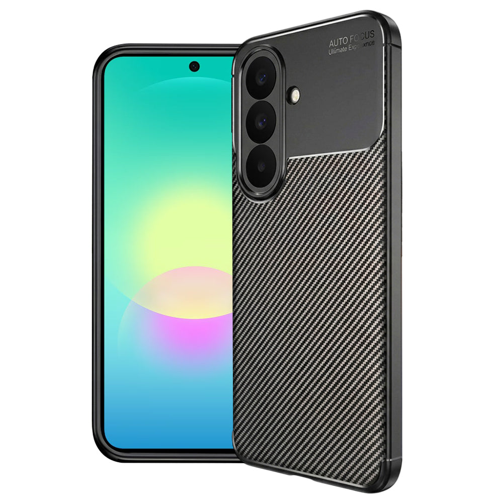 Fodral för Samsung Galaxy A27 5G, Techsuit, CarbonFiber, Svart