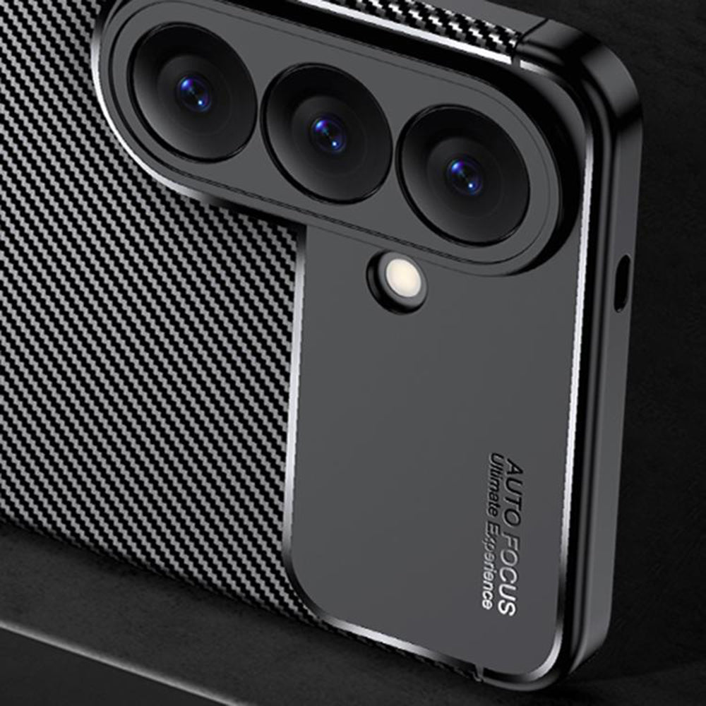 Fodral för Samsung Galaxy A27 5G, Techsuit, CarbonFiber, Svart
