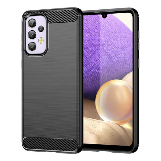Fodral för Samsung Galaxy A32 5G A326, Techsuit, Kolfiber, Svart