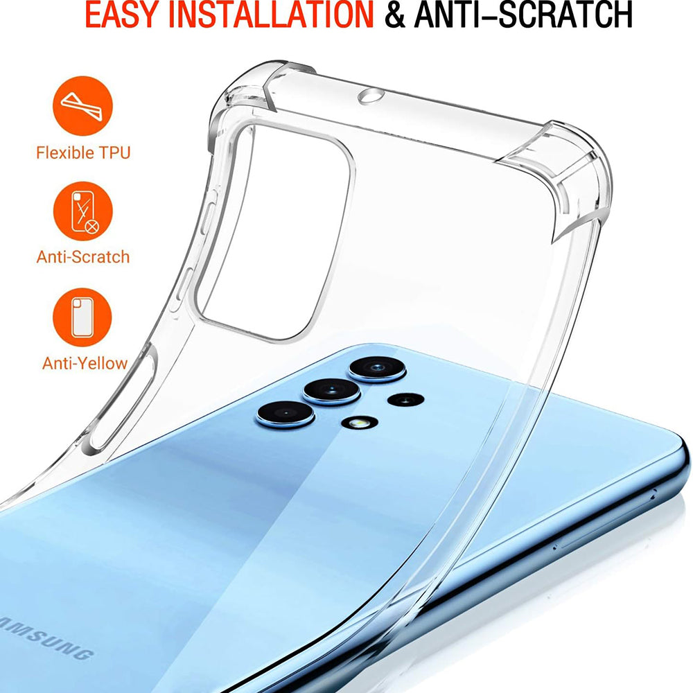 Fodral för Samsung Galaxy A32 A325, Techsuit, Stötsäker Klar, Transparent