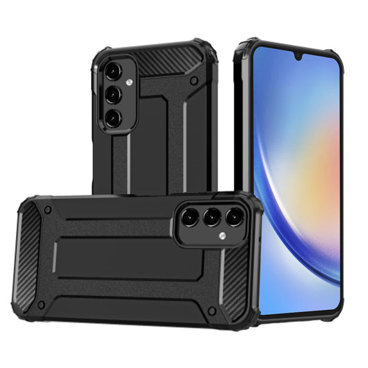 Fodral för Samsung Galaxy A34 A346, Techsuit, Hybrid Armor, Svart