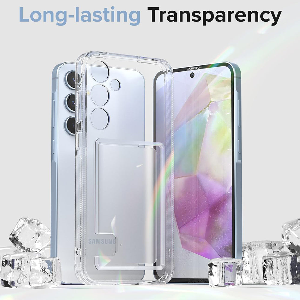 Mobilskal för Samsung Galaxy A35 5G A356, Ringke, Fusion Card, Transparent